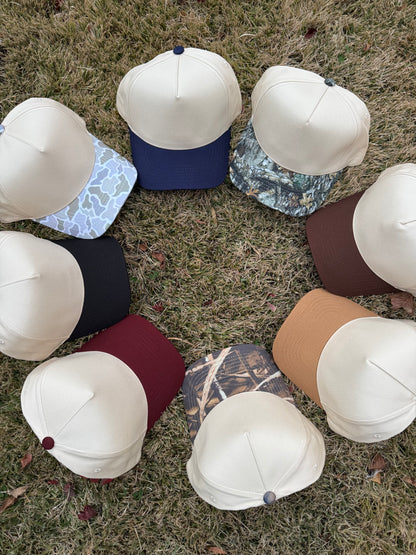 5-Panel Canvas Trucker Hat Blanks